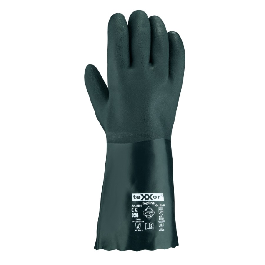 Chemikalienschutzhandschuhe PVC GRÜN