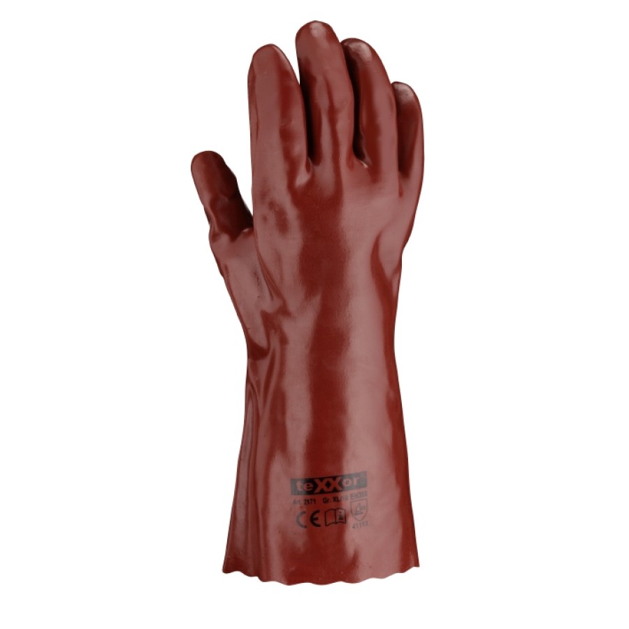 PVC-Handschuhe ROTBRAUN
