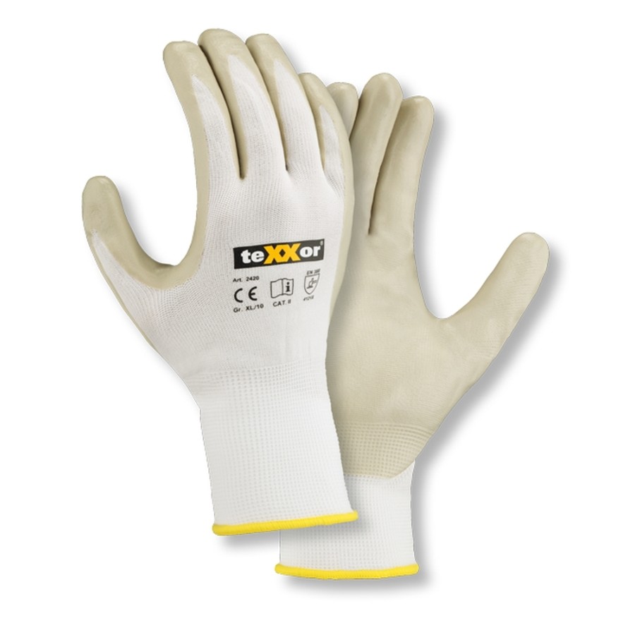 Nylon-Strickhandschuhe NITRIL BESCHICHTET
