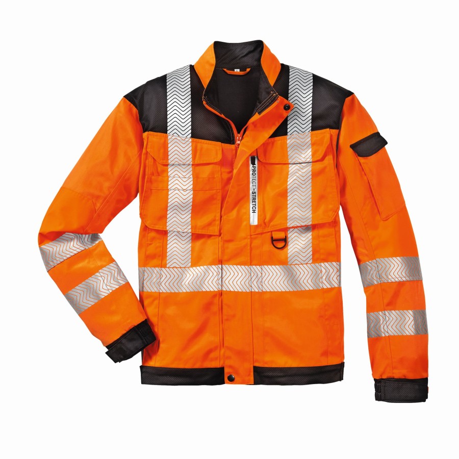 Warnschutz-Bundjacke KENTUCKY, leuchtorange/grau