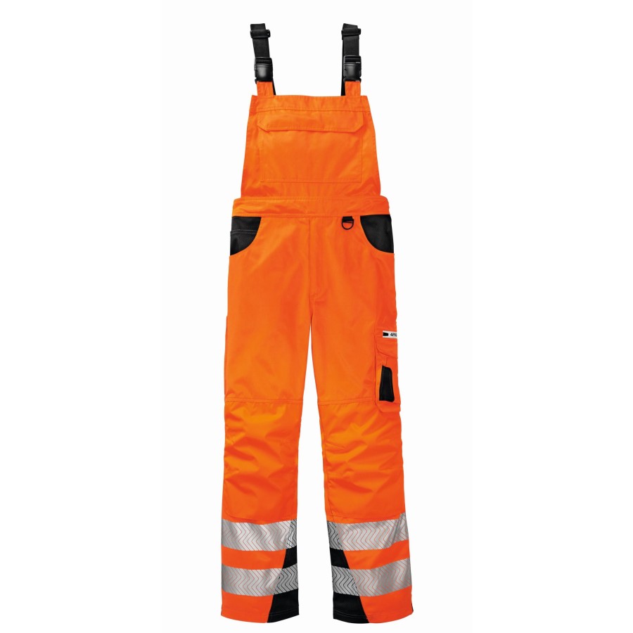 Warnschutz-Latzhose ALABAMA, leuchtorange/grau