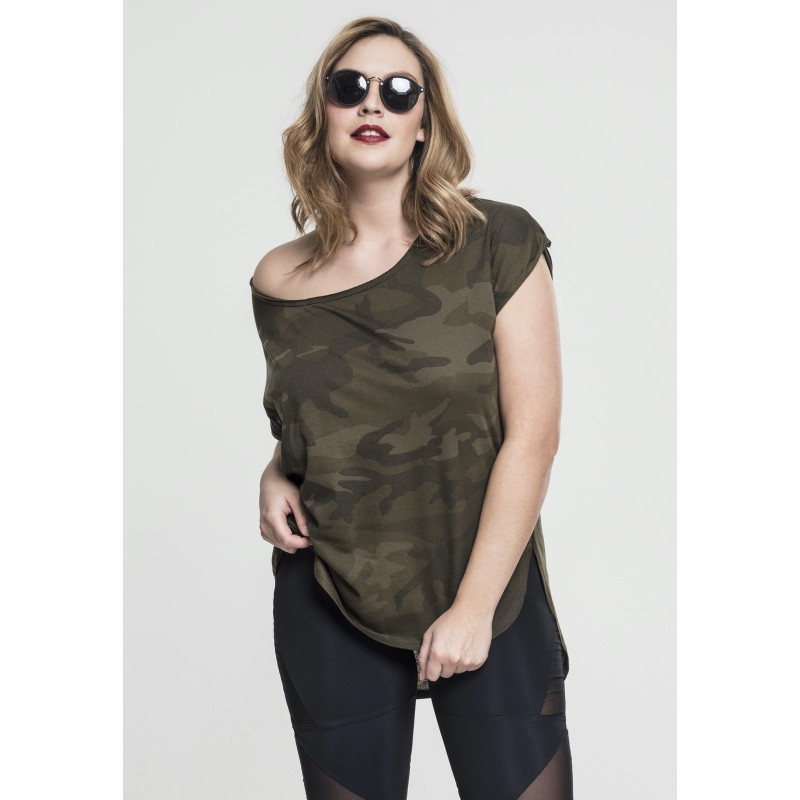 Damen Camo Back Shaped Tee